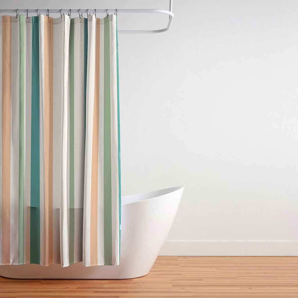 Colour Poems Classic Minimal Stripes II Shower Curtain