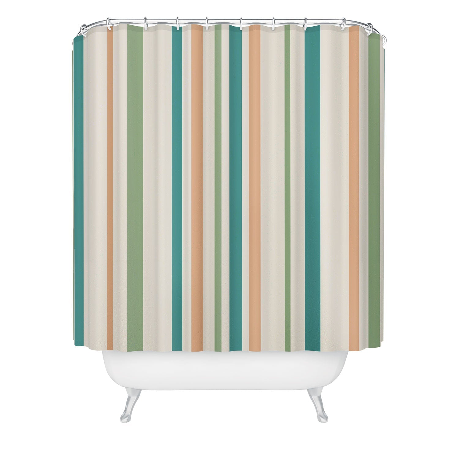 Colour Poems Classic Minimal Stripes II Shower Curtain