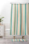 Colour Poems Classic Minimal Stripes II Shower Curtain And Mat