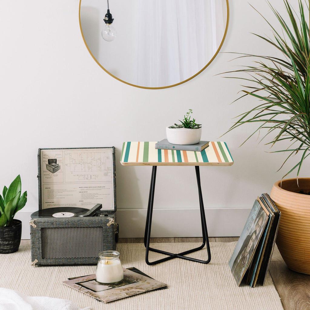 Colour Poems Classic Minimal Stripes II Side Table