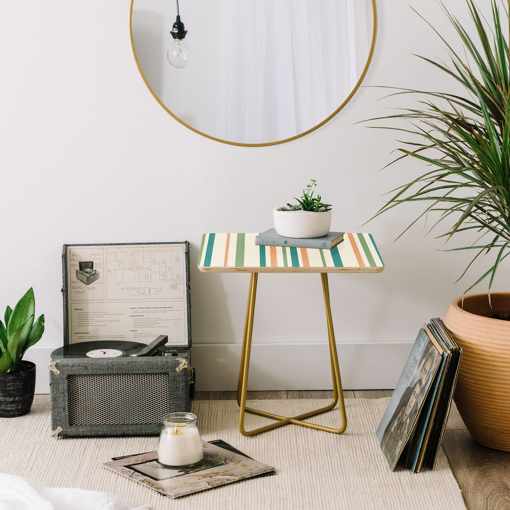 Colour Poems Classic Minimal Stripes II Side Table