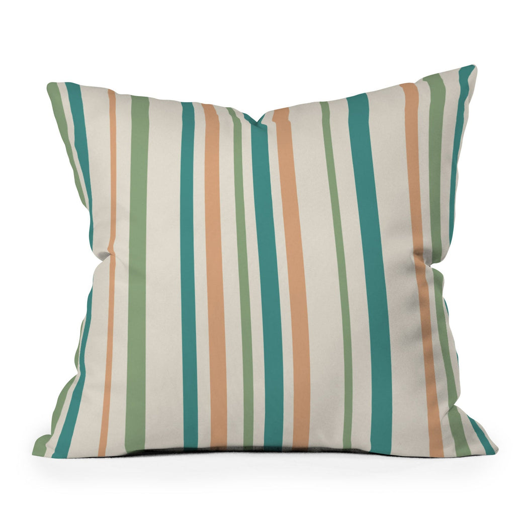 Colour Poems Classic Minimal Stripes II Outdoor Throw Pillow