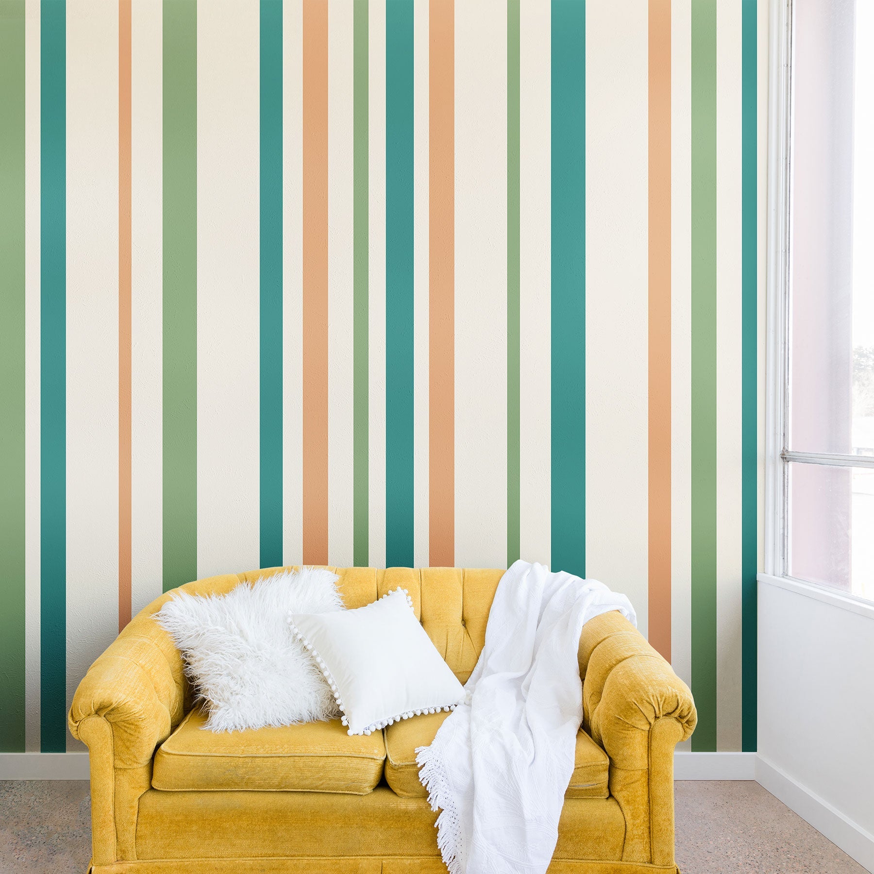 Colour Poems Classic Minimal Stripes II Wall Mural