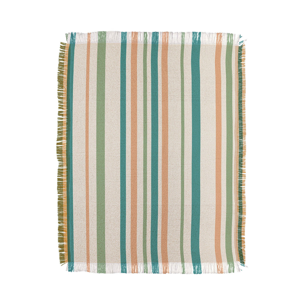 Colour Poems Classic Minimal Stripes II Throw Blanket