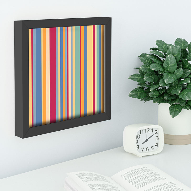 Colour Poems Classic Retro Stripes I Recessed Framing Square