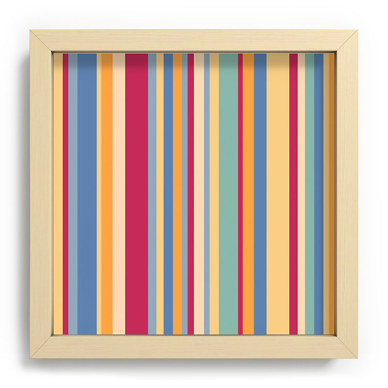 Colour Poems Classic Retro Stripes I Recessed Framing Square