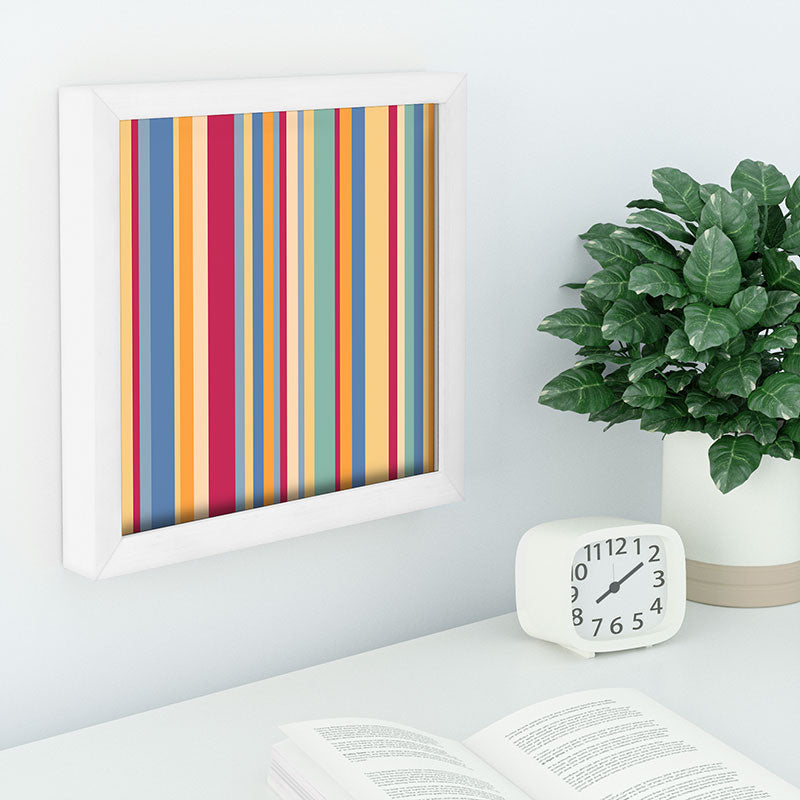Colour Poems Classic Retro Stripes I Recessed Framing Square