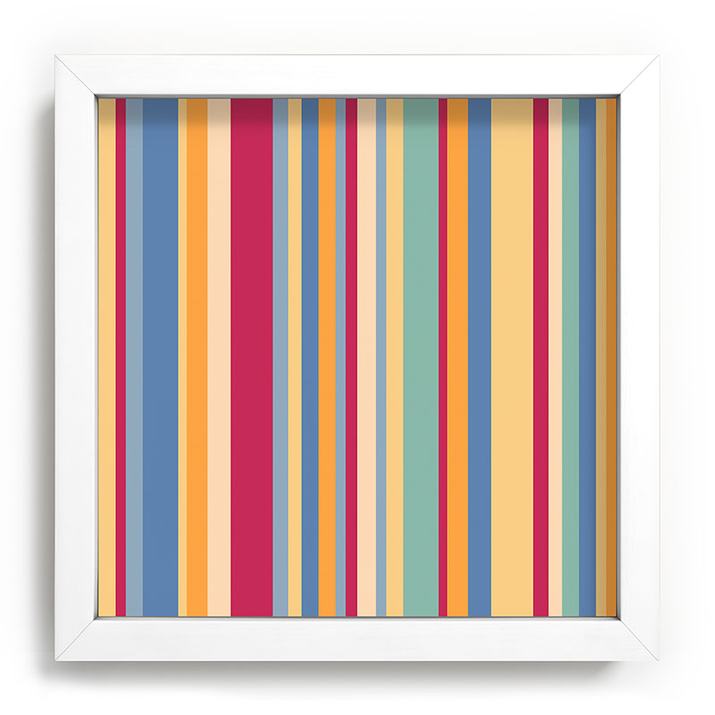 Colour Poems Classic Retro Stripes I Recessed Framing Square