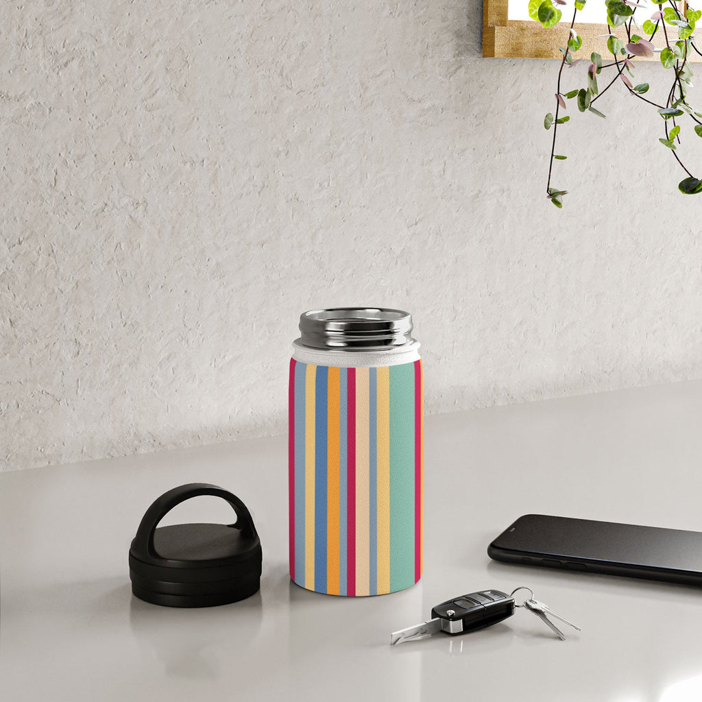 Colour Poems Classic Retro Stripes I Water Bottle