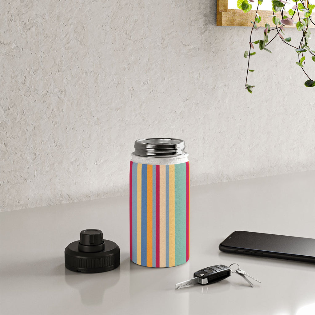 Colour Poems Classic Retro Stripes I Water Bottle