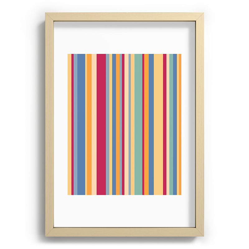 Colour Poems Classic Retro Stripes I Recessed Framing Rectangle