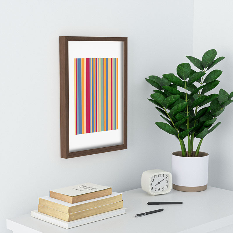 Colour Poems Classic Retro Stripes I Recessed Framing Rectangle
