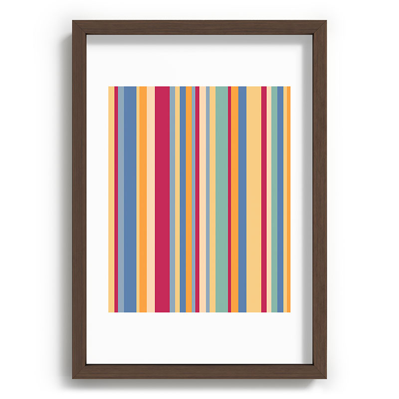 Colour Poems Classic Retro Stripes I Recessed Framing Rectangle