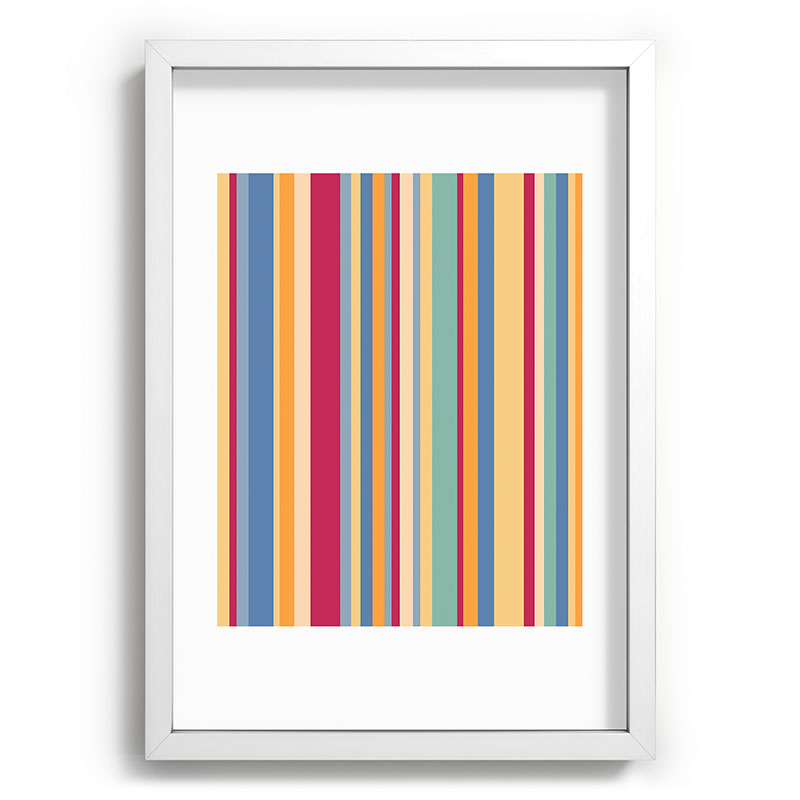 Colour Poems Classic Retro Stripes I Recessed Framing Rectangle