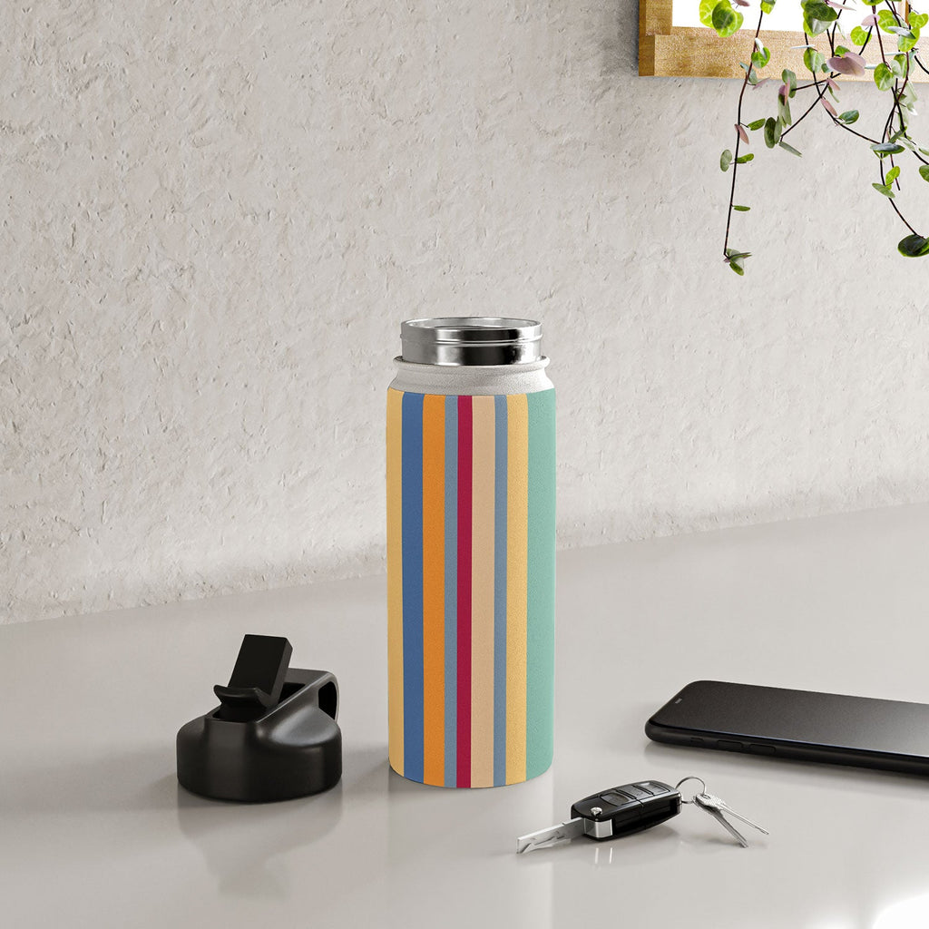 Colour Poems Classic Retro Stripes I Water Bottle