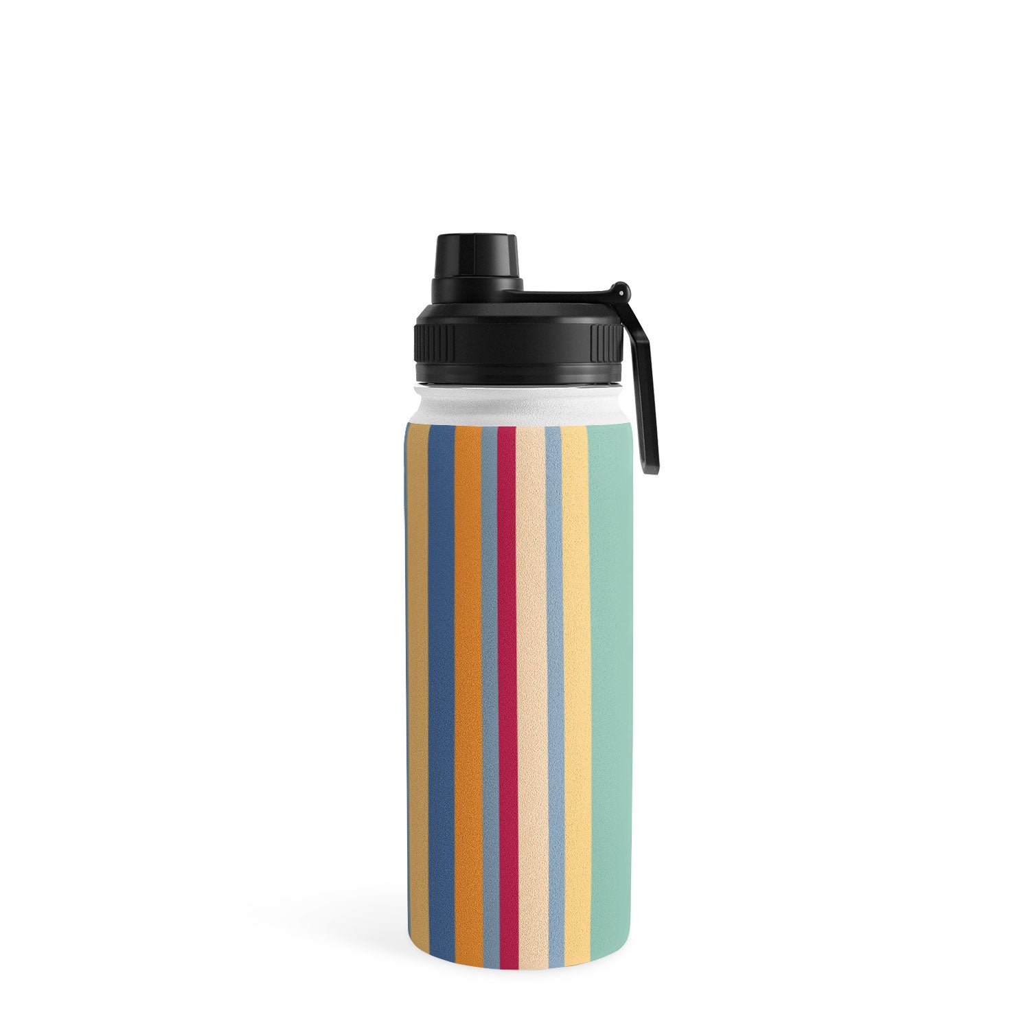 Colour Poems Classic Retro Stripes I Water Bottle