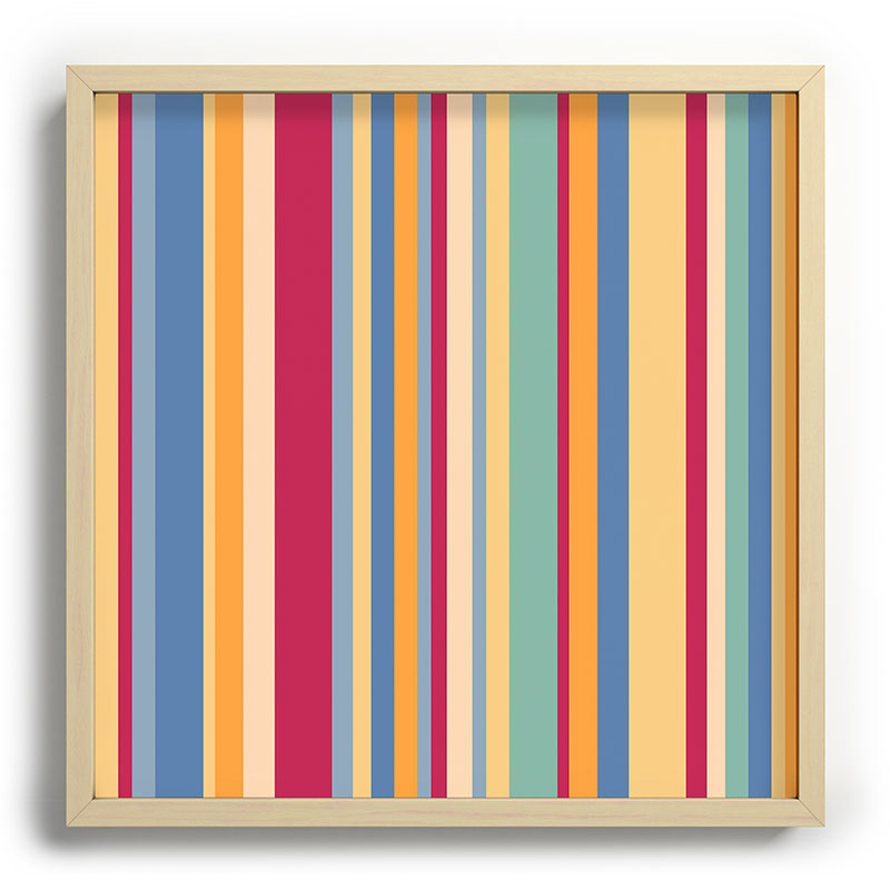 Colour Poems Classic Retro Stripes I Recessed Framing Square