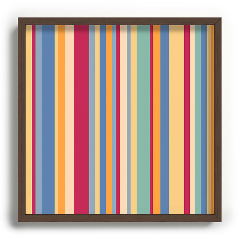 Colour Poems Classic Retro Stripes I Recessed Framing Square