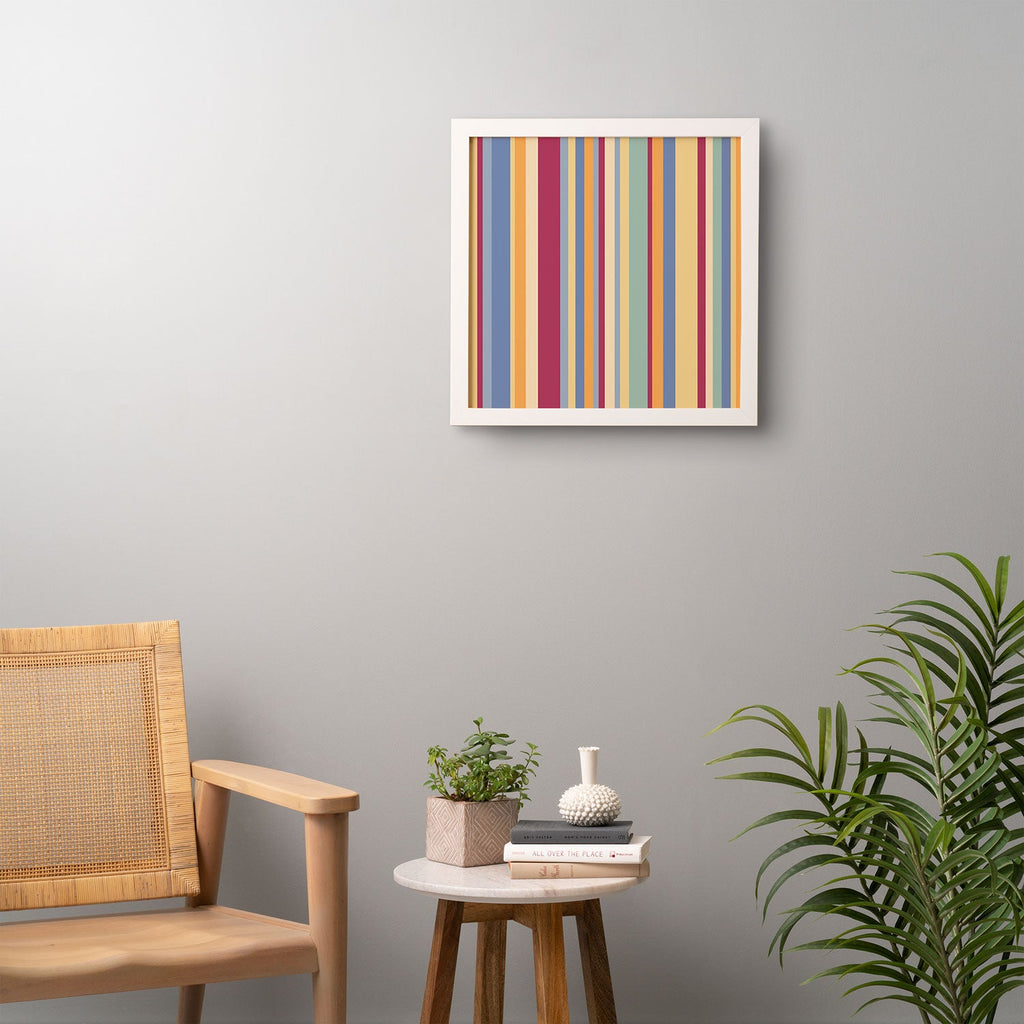 Colour Poems Classic Retro Stripes I Framed Wall Art