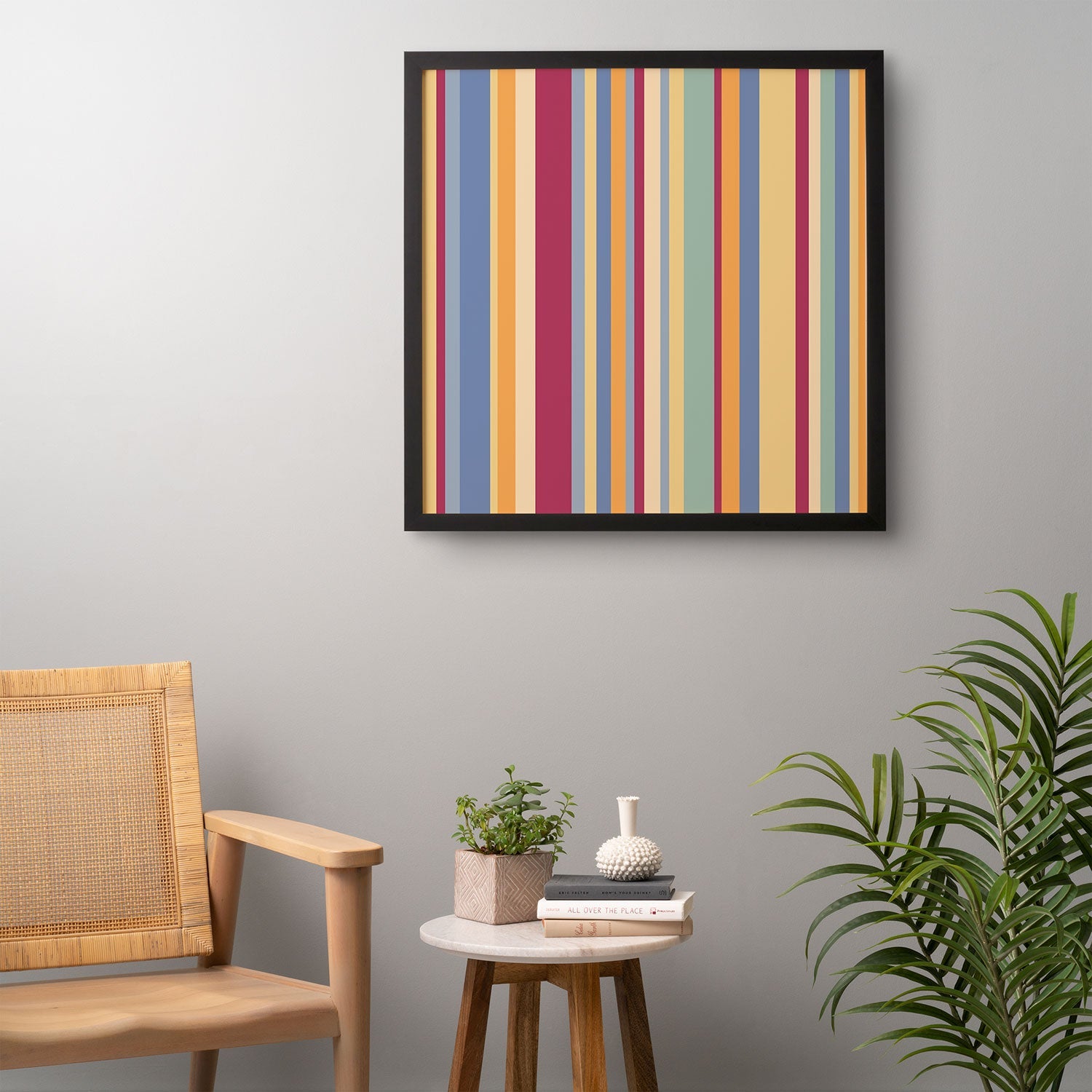Colour Poems Classic Retro Stripes I Framed Wall Art