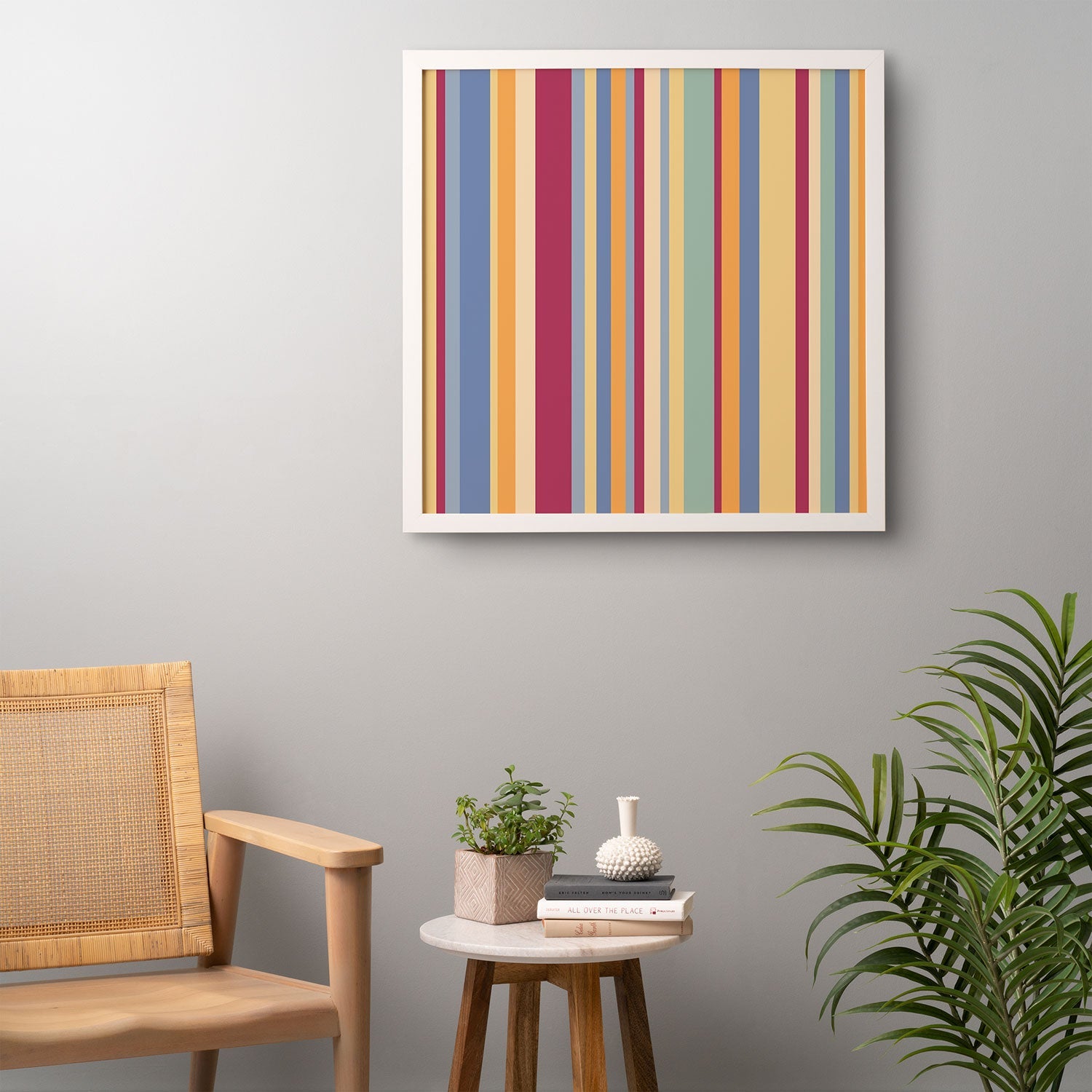 Colour Poems Classic Retro Stripes I Framed Wall Art