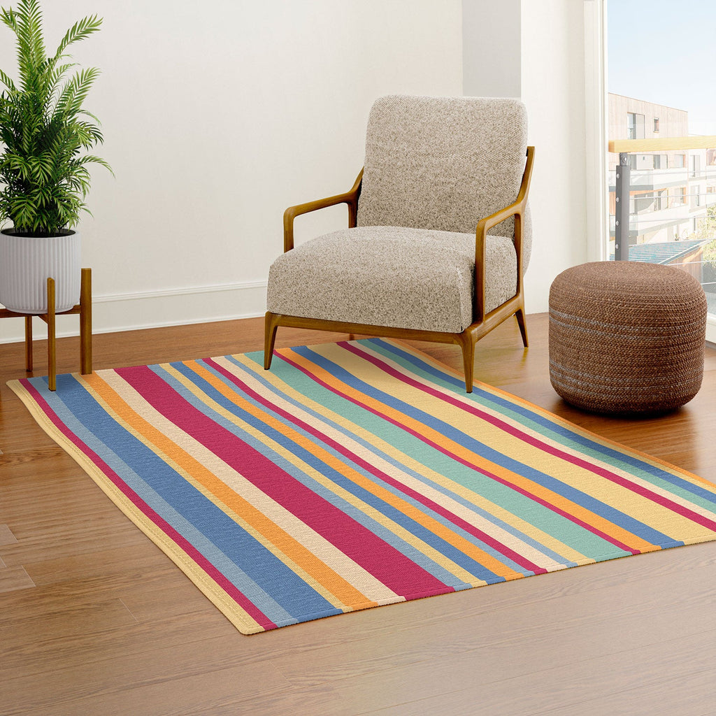 Colour Poems Classic Retro Stripes I Area Rug