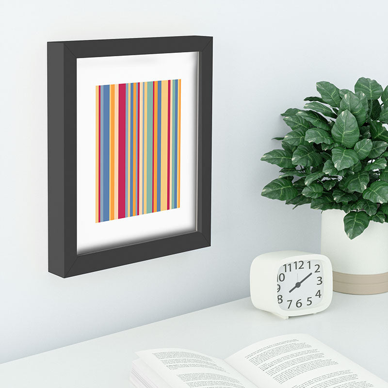 Colour Poems Classic Retro Stripes I Recessed Framing Rectangle