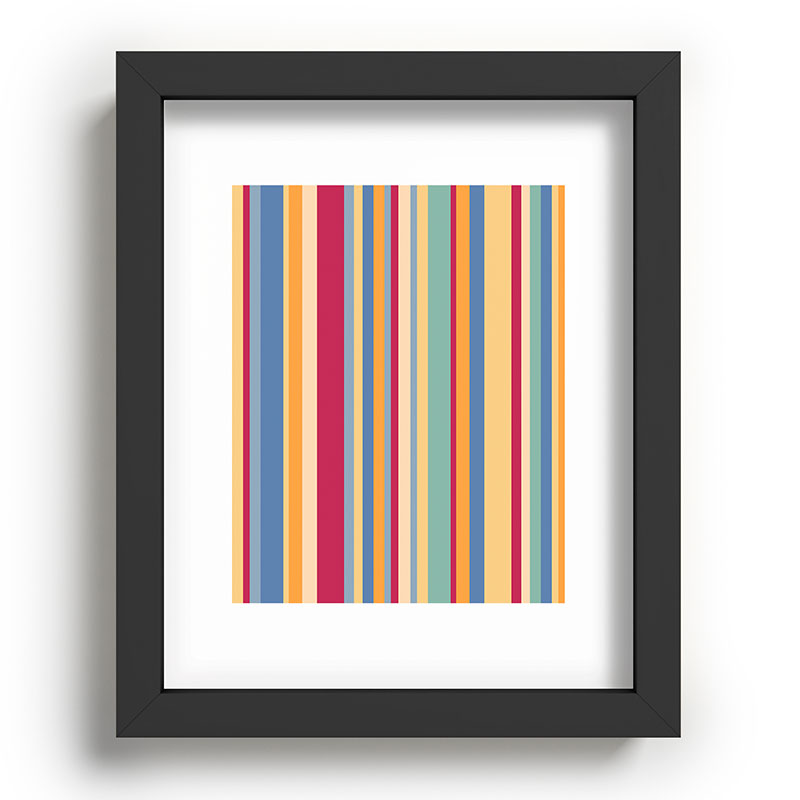 Colour Poems Classic Retro Stripes I Recessed Framing Rectangle