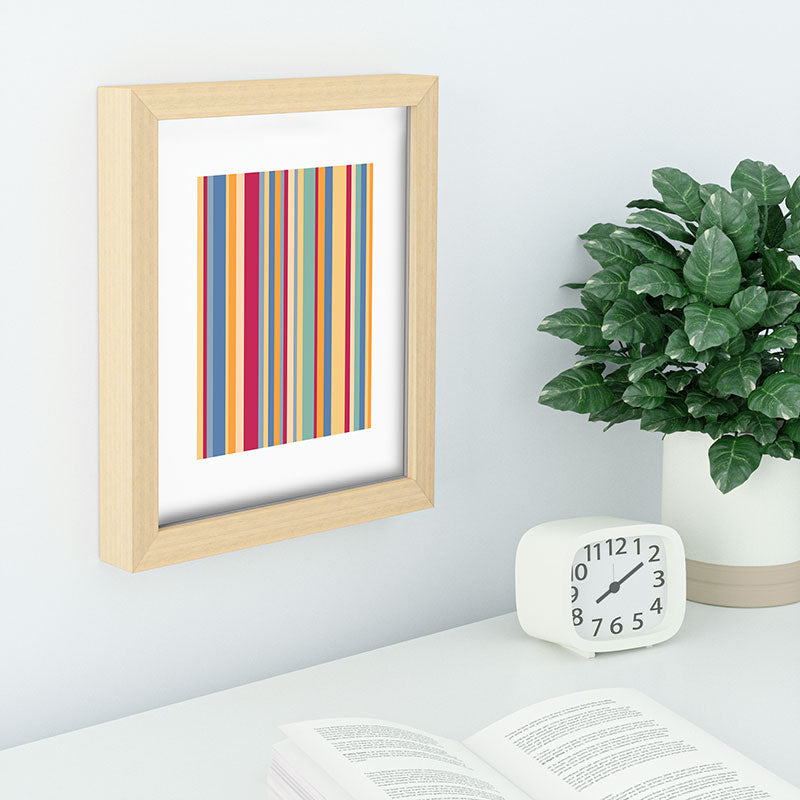 Colour Poems Classic Retro Stripes I Recessed Framing Rectangle