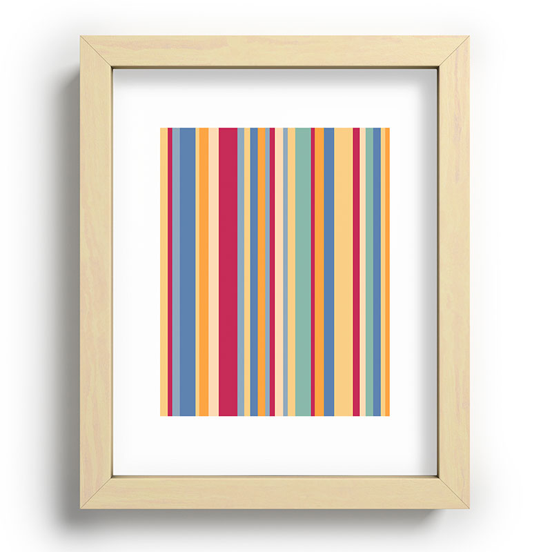Colour Poems Classic Retro Stripes I Recessed Framing Rectangle