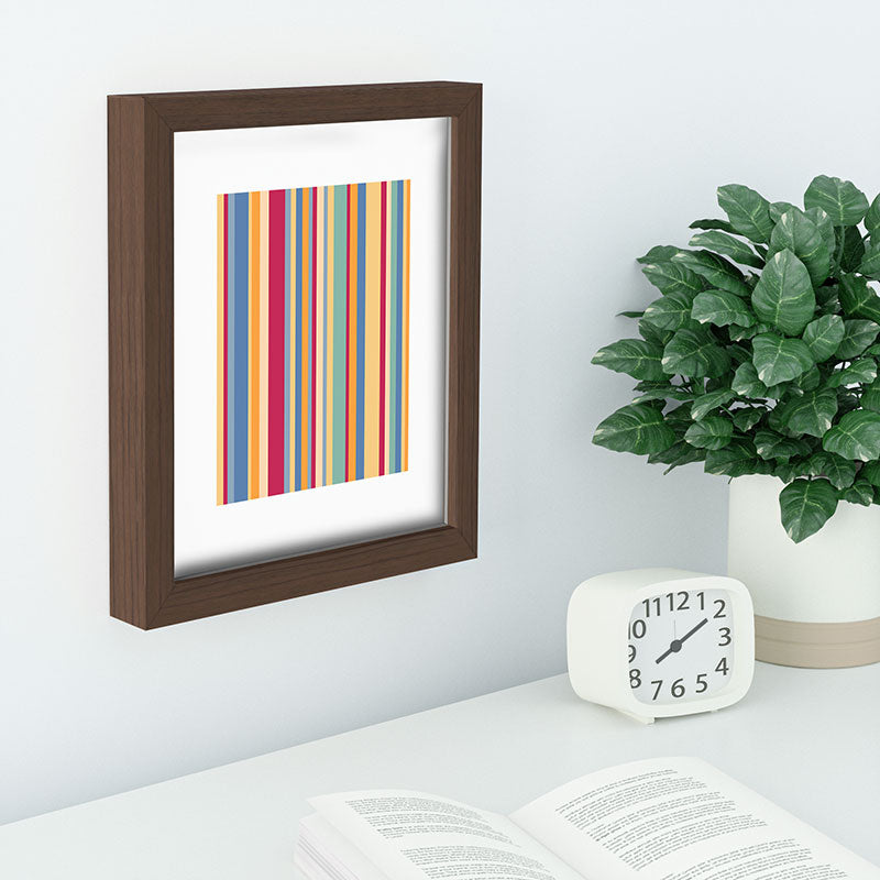 Colour Poems Classic Retro Stripes I Recessed Framing Rectangle