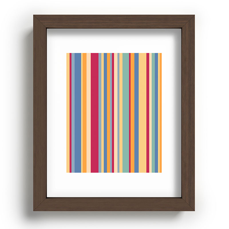 Colour Poems Classic Retro Stripes I Recessed Framing Rectangle