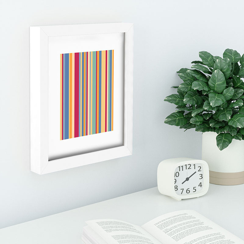 Colour Poems Classic Retro Stripes I Recessed Framing Rectangle