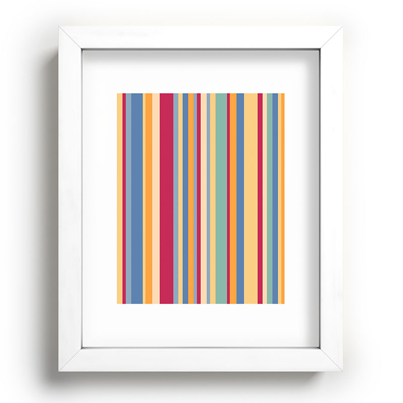 Colour Poems Classic Retro Stripes I Recessed Framing Rectangle