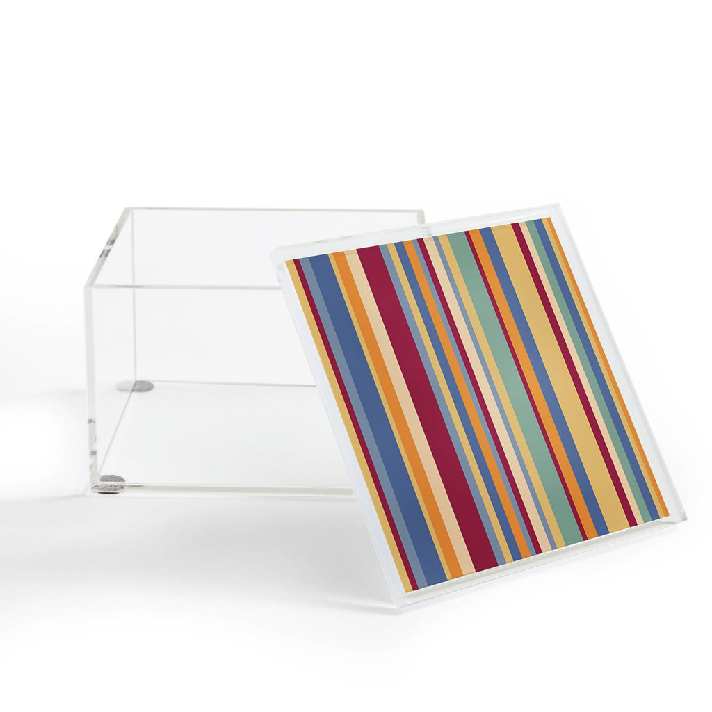 Colour Poems Classic Retro Stripes I Acrylic Box