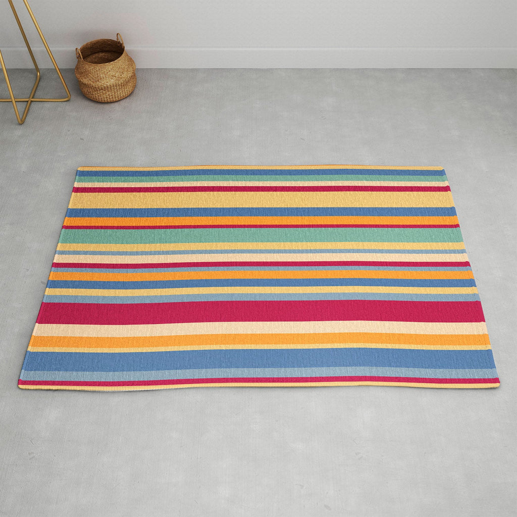 Colour Poems Classic Retro Stripes I Area Rug