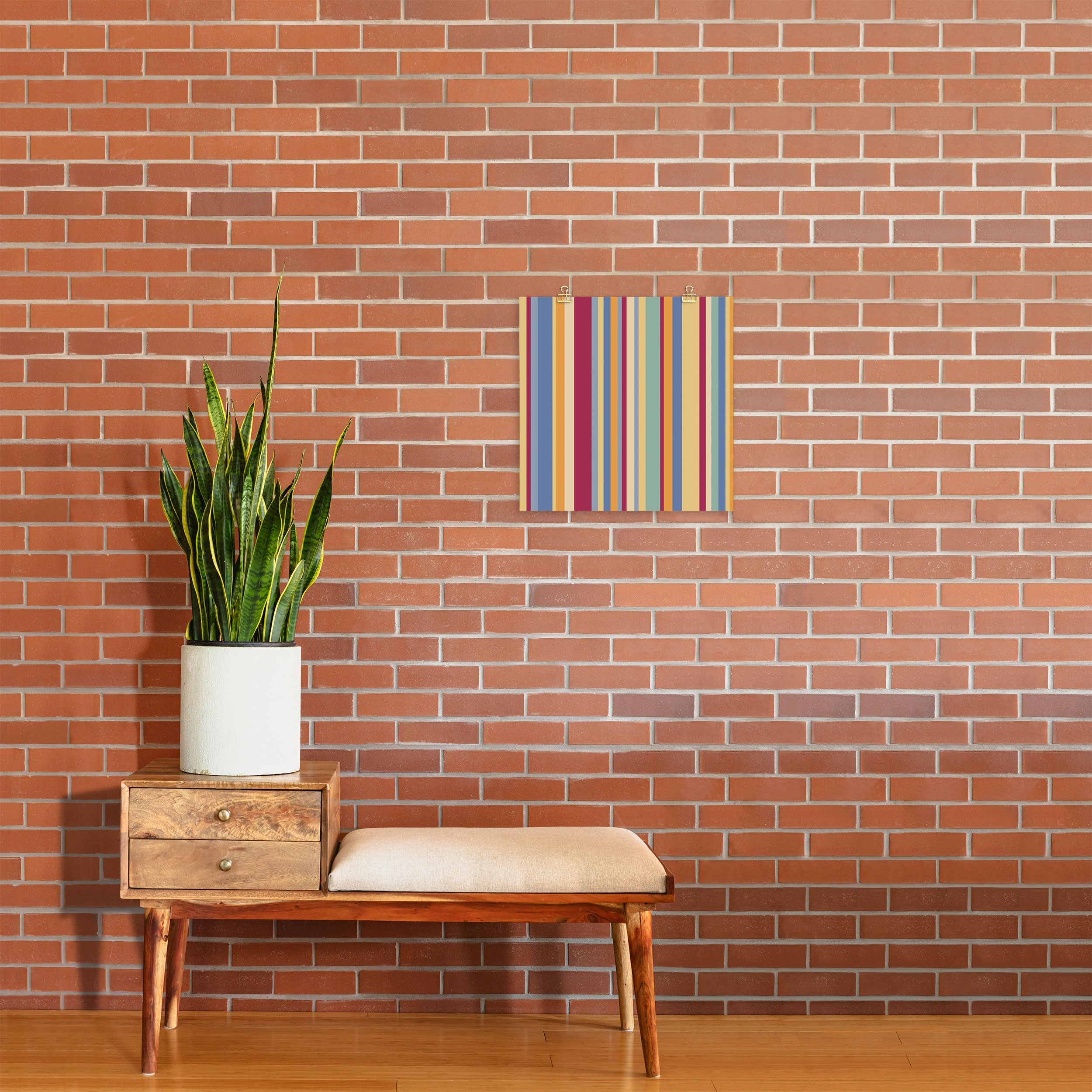 Colour Poems Classic Retro Stripes I Art Print
