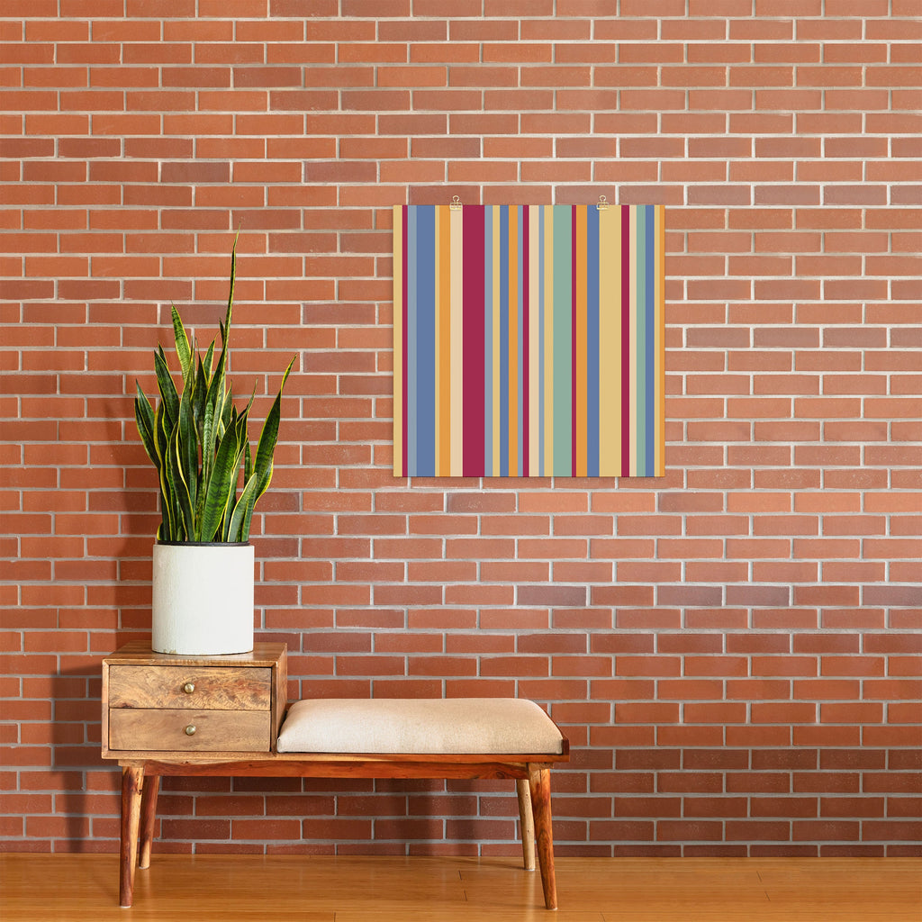 Colour Poems Classic Retro Stripes I Art Print