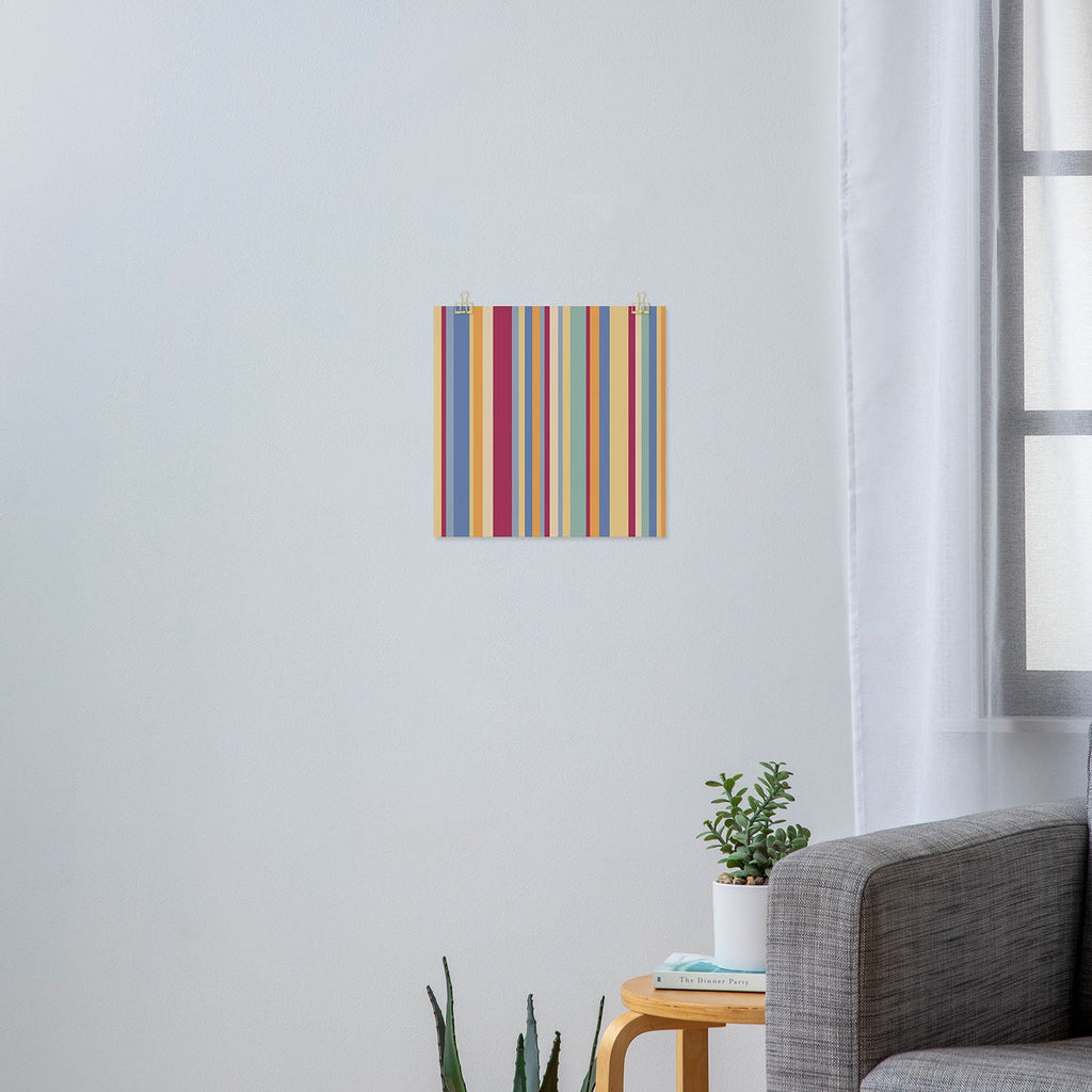 Colour Poems Classic Retro Stripes I Art Print