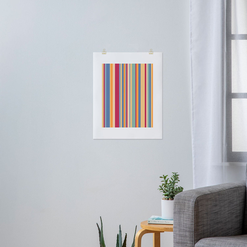 Colour Poems Classic Retro Stripes I Art Print