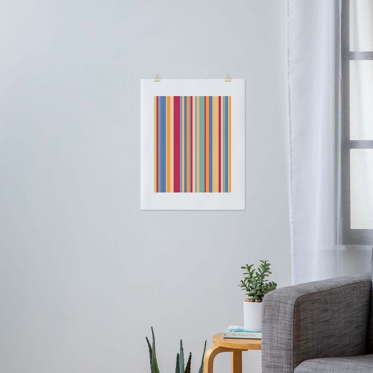 Colour Poems Classic Retro Stripes I Art Print