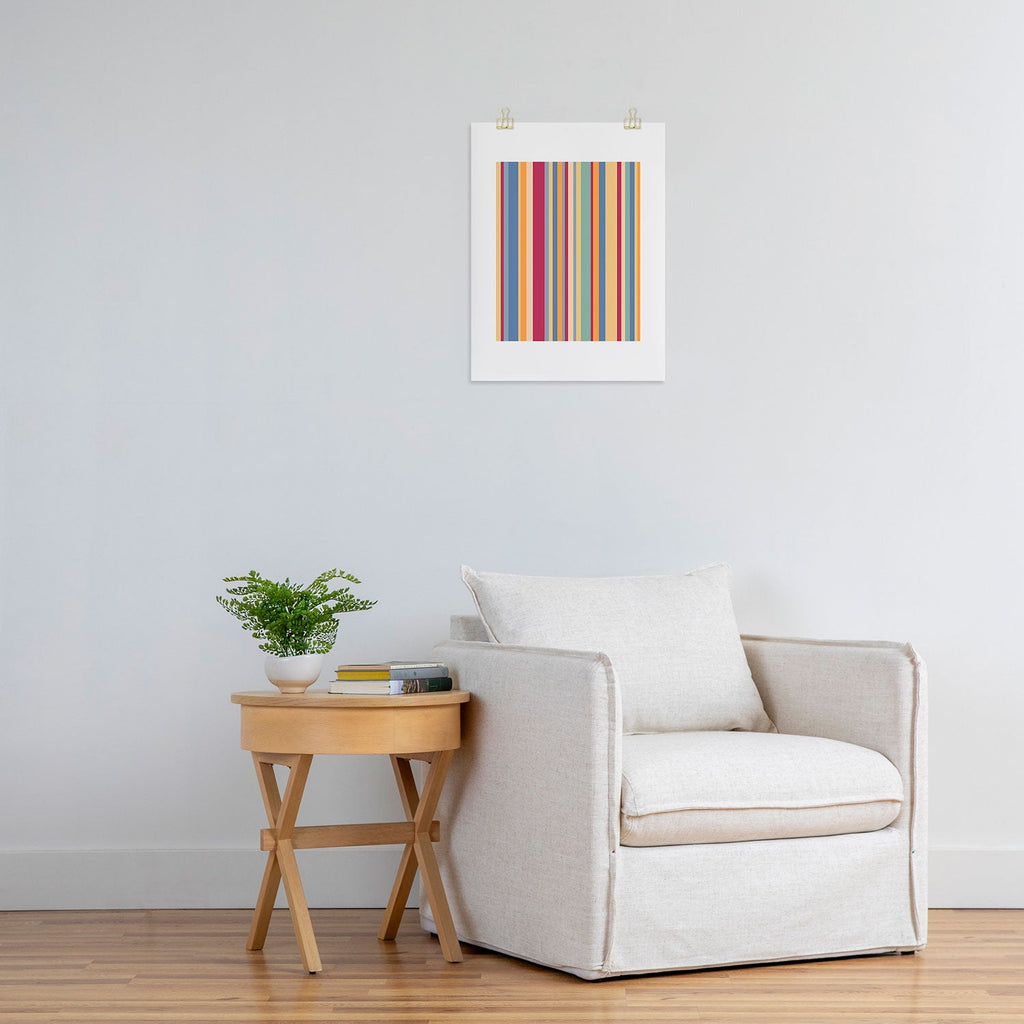 Colour Poems Classic Retro Stripes I Art Print