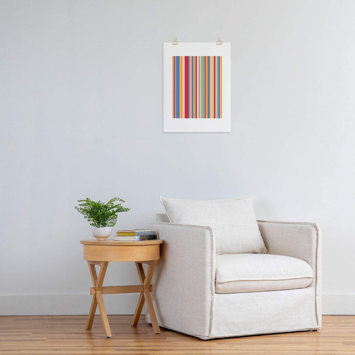 Colour Poems Classic Retro Stripes I Art Print