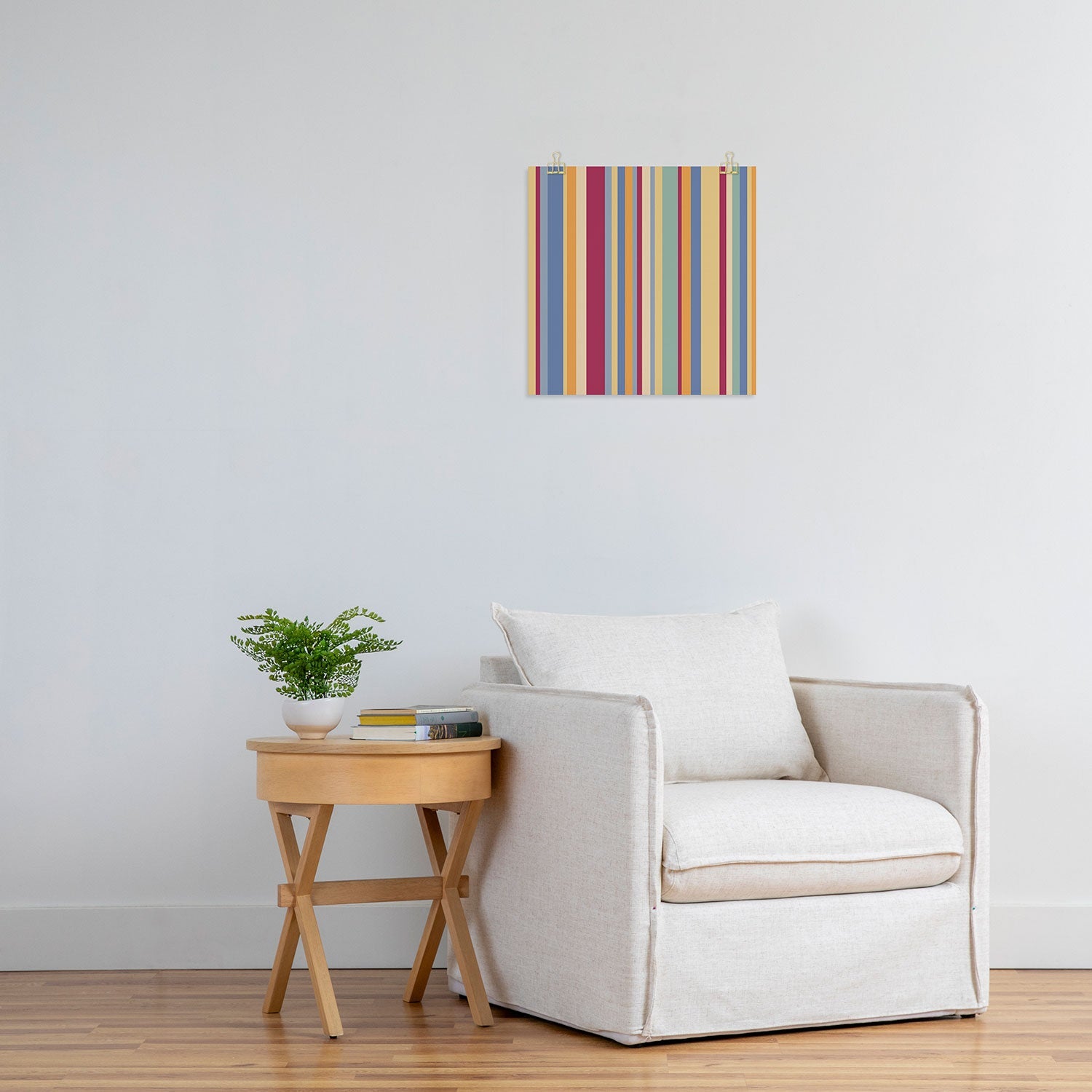 Colour Poems Classic Retro Stripes I Art Print