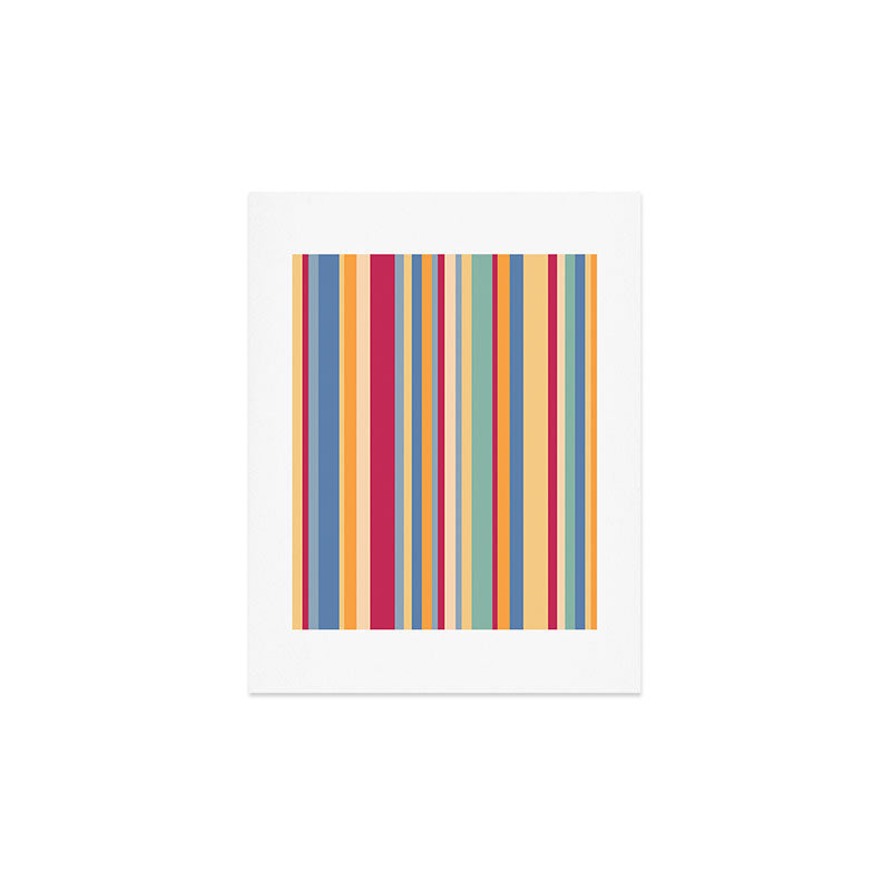 Colour Poems Classic Retro Stripes I Art Print