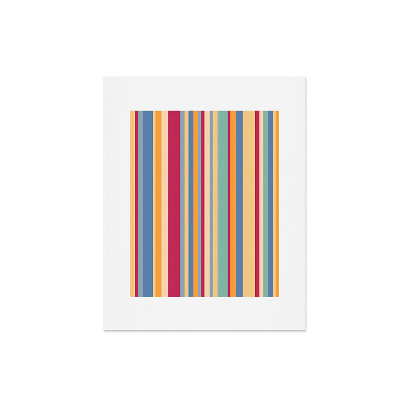 Colour Poems Classic Retro Stripes I Art Print