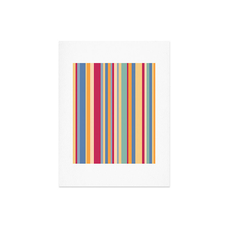 Colour Poems Classic Retro Stripes I Art Print