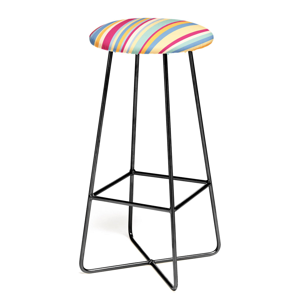 Colour Poems Classic Retro Stripes I Bar Stool
