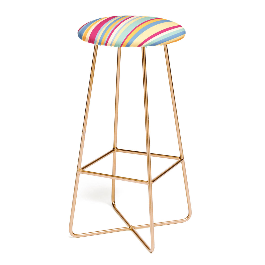 Colour Poems Classic Retro Stripes I Bar Stool