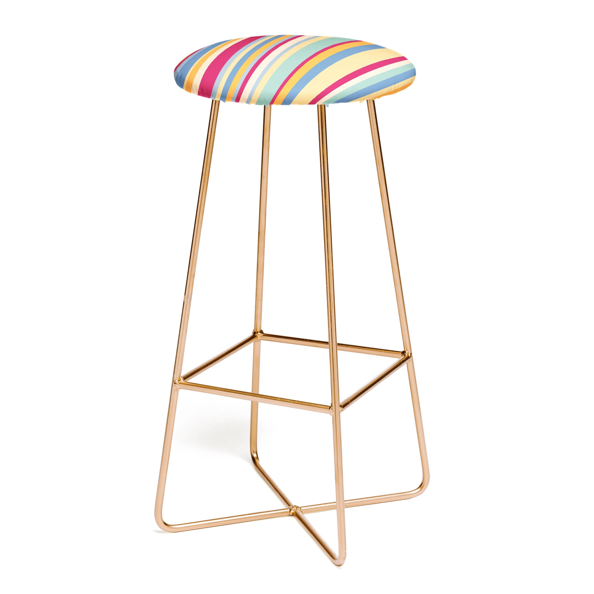 Colour Poems Classic Retro Stripes I Bar Stool